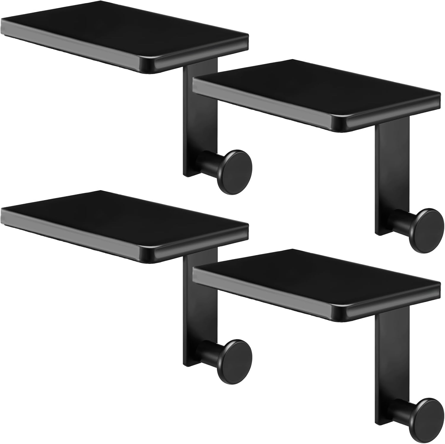 Stockings & Holders - Landhoow Christmas Stocking Holder Heavy Duty Mantel Stocking Hanger Durable Wrought Iron Garland Hanger with Protective Pad Metal Hanging Holder for Fireplace Shelf Xmas(2 Pcs, Black)