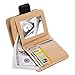Women's Short Leather Card Holder Purse Zipper Buckle Elegant Clutch Wallet