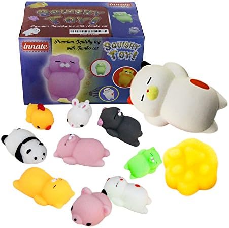 Best Mini Kawaii Mochi Squishies Plus Jumbo Slow Rising Prime Stress Reliever Animals , Soft Cute Mini Mochi Squishy Toys, Multi Kawaii Colors, Squishy Cat Unicorn, Chocolate Milk Scented Guaranteed!