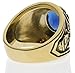 Sujak Jewelry US Navy Blue CZ 18K Gold Overlay Men's Ring size 8 9 10 11 12 13