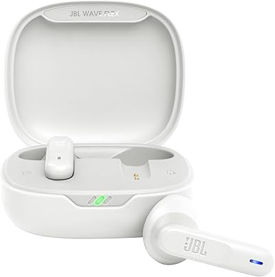 JBL Wave Flex – Kabellose In-Ear Ohrhörer mit IP54- und IPX2-Wasserdichtigkeit – TalkThru- und AmbientAware-Technologie – 32 Stunden Akkulaufzeit – In Weiß