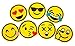 Dubster Brand Emoji Emoticon Face Iron On Applique, Pack of 7, 2 1/2 Inch