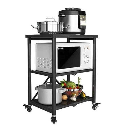 WILL Carro móvil Plegable, Rack de Cocina de Acero Inoxidable 304 ...