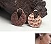Cocoa cookie-shaped RetroAlloy Hoop Earrings by HIYOU-Home (Kc red copper Cocoa cookie)