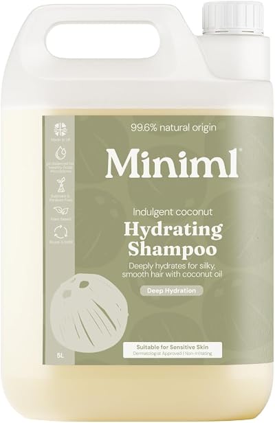 Miniml Natural Hair Shampoo 5L Refill Coconut Sensitive Scalp Cruelty Free Vegan