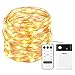 Mpow 33ft 100 LED Battery Operated String Lights, Fairy String Lights Remote Control, Decorative Lights Dimmable, Copper Wire Lights Bedroom, Patio, Garden, Parties (2 Colors Changable)