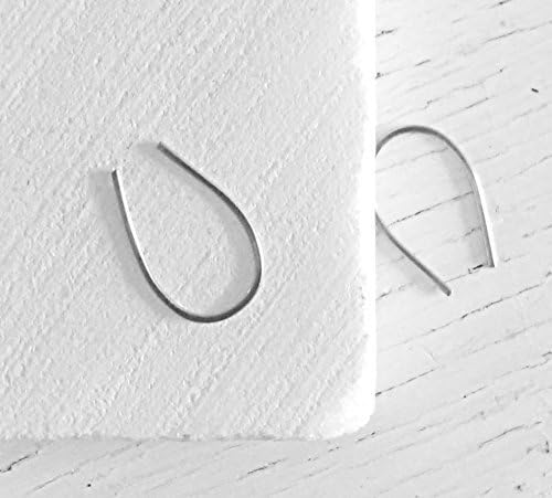 Sterling Silver 14k Goldfilled Copper Brass Horseshoe Pull Through Open Small Hoop Earrings. Bridesmaid Anniversary Christmas Birthday Gift for Her