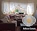 Hughapy Pastoral Lace Tie Up Shade Curtain 58 by 69 inch Length Adjustable Balloon Manual Hook Flower Shade Window Curtain Panels Christmas Decor, Off-White