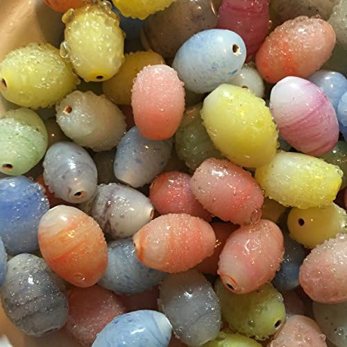 Cocoas's Sugar Coated Beads Variety of Mixed Lamp Work Fancy Glass Beads, Variety of Sizes 250Grams Half Pound or 8, Ounces