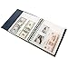 Woodmin 100 Pockets Leather Ticket Stub Album for Sports,Movie,Concert, Banknote Bill Collect Book (Black)