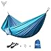 Forbidden Road Hammock Single Double Camping Portable Parachute Hammock for Outdoor Hiking Travel Backpacking - Nylon Hammock Swing - Support 400lbs Ropes Carabiners