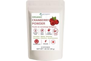 Organic Cranberry Powder | 1.76 Ounce (50 gm), 25 Servings, Fruit Powder | No Sugar & Additives | Great Flavor for Drinks, Sm