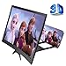GLISTON 12'' 3D Screen Magnifier for Cell Phone, Curved 3D Phone Screen Enlarger, HD Screen Amplifier, Folding Screen Magnifier for Movies, Videos, Gaming