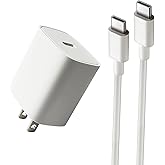 EGK 20W VR Fast Charger for Meta Quest 3S/3/2/1 &amp; Pico 4/4 Pro | UL Listed 20W USB-C Power Adapter and 6.6Ft Type-C Cable