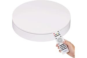 ComXim 360 Photography Turntable 12.6in, Rotating Display Stand 88-200lbs Capacity, Motorized Electric Spinning Stand for Products Display ,Remote Control Platform Control Angle ,Speed and Direction