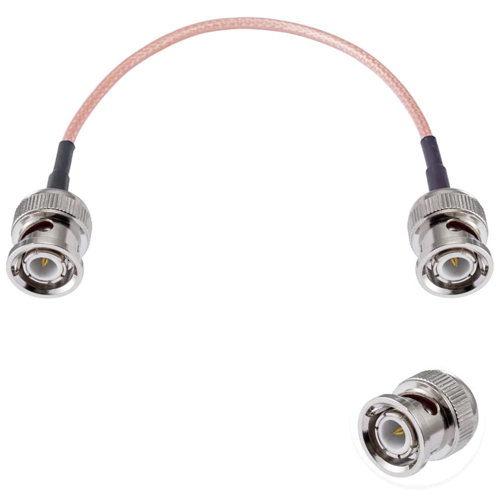 Vecys BNC Male to BNC Male Cable 50ohm RG316 RF Coaxial Pigtail Jumper Cable 12"/30cm for RF Antennas Ham Radio Handheld