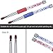 Ycyan 2Pcs Oval & Flat UV Gel Nail Brush Set Rhinestone Handle Professional Nail Art Design Brushes Multi-colored Size 8