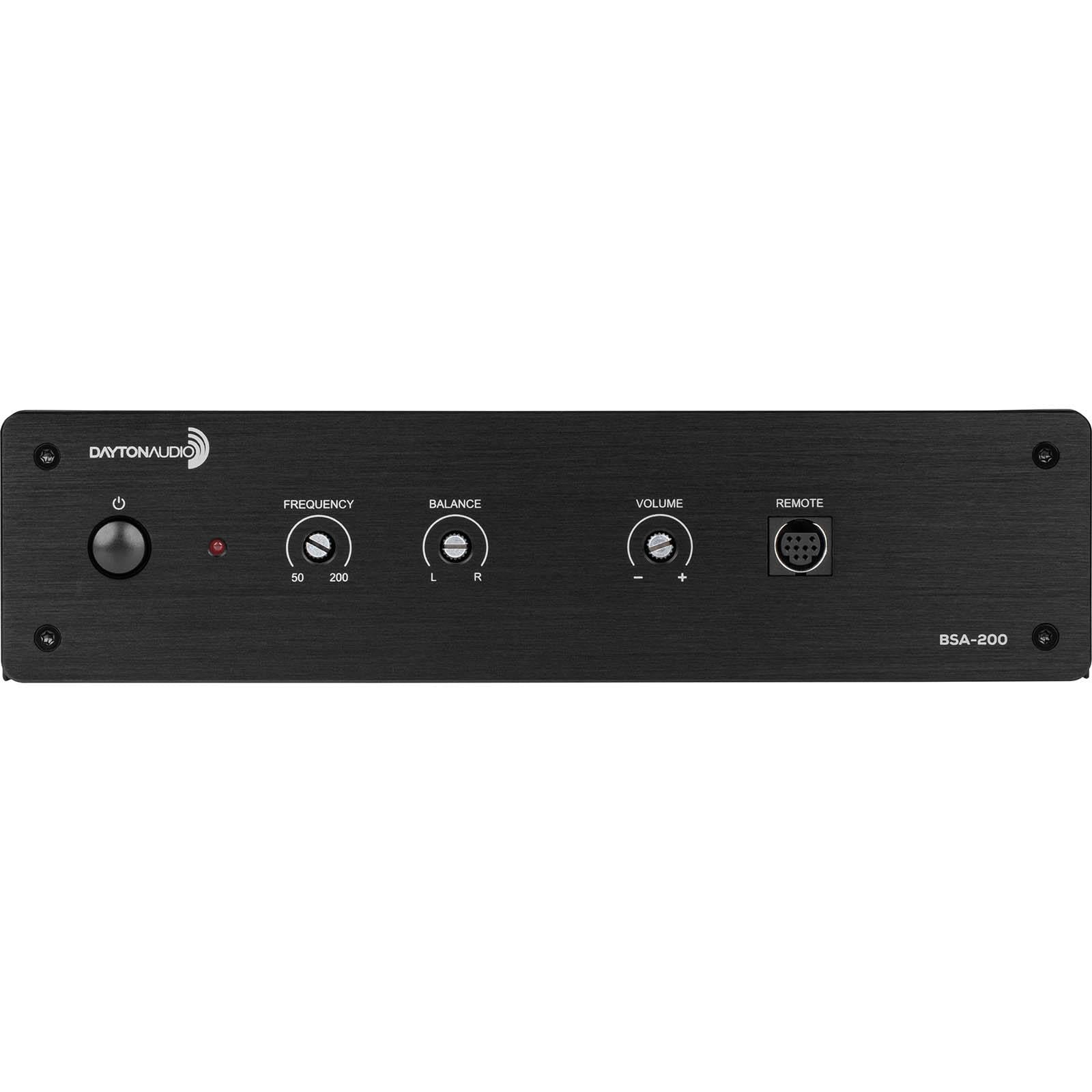 Dayton Audio BSA-200 200W Bass Shaker Bridgeable Stereo Amplifier with Remote