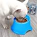 Super Design Elevated Dog Bowl Raised Dog Feeder for Food and Water, Non Spill Edges & Non Skid Sturdy Melamine Stand, Reduce Neck Stress, Less Regurgitating and Vomiting 1 Cup Blue