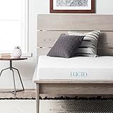 LUCID 5 Inch Gel Memory Foam Mattress - Dual-Layered - CertiPUR-US Certified - Firm Feel - Twin Size