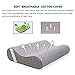 wavveUziz Contour Memory Foam Pillow - Orthopedic Cervical Pillows for Neck Pain, Neck Support for Back, Side Sleepers - Bamboo Charcoal Bed Pillows with Washable Zippered Cover - Standard Size