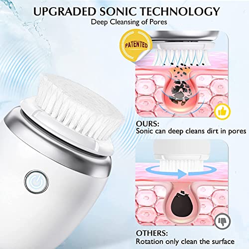 Facial Cleansing Brush Face Scrubber Electric Sonic Vibration