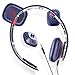 OVC On Ear Modular Headphones with Microphone for Apple iPhone,Stylish Denim Design Over Head Headphones with Two Optional Earcups-H7