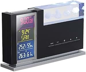 Infactory Elegant Alarm Clock: 3D-Hologram Weather ...