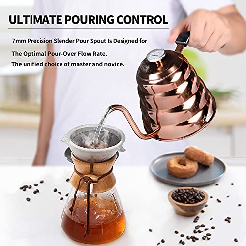 XIRGS Pour Over Coffee Kettle, 1.2L/40oz Gooseneck Kettle with