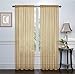 GoodGram 2 Pack: Ultra Luxurious High Thread Rod Pocket Sheer Voile Window Curtains Assorted Colors (Gold)
