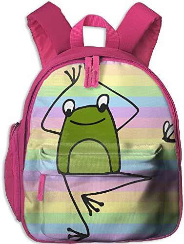 Funny Yoga Frog Fashion Kids Shoulders Bag Outdoor Learning Backpack School Bag