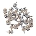 Kmise A1233 Mushrooms Head Guitar Strap Buttons, 10 Pairs, Chrome