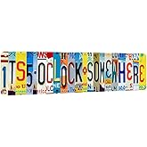 Cenacle It's 5 O'clock Somewhere Bar Signs Man Cave Decor Vintage Metal Wall Decor Sign 4x16 Inches