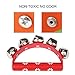 ZUINIUBI Alloy 5 Jingle Bells Sleigh Bells Instrument on Plastic Handle for Baby Kids Random Delivery