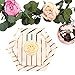 Andaz Press Rose Gold Foil Striped Paper Party Plate Sets, Hexagon Shape, 10.5-inch 7.5-inch, 36-Pack, Bulk Geometric Disposable Modern Party Tableware Décor for Kids Birthday, Graduation, Wedding