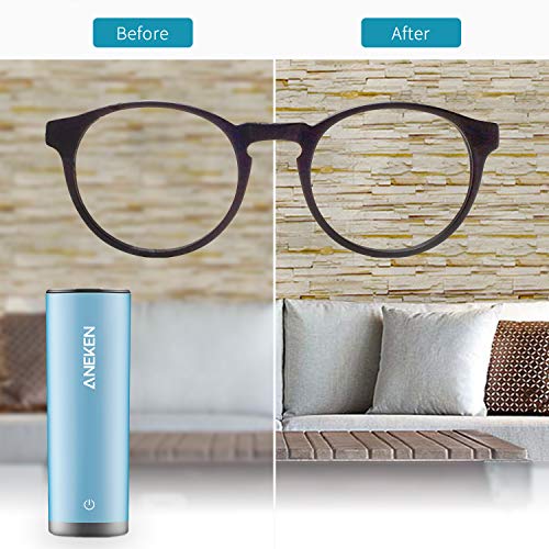 Aneken Ultrasonic Cleaner, Professional Portable Ultrasonic Glasses Cleaner / Jewelry Cleaner for Eyeglasses, Jewelry, Diamonds, Sunglasses, Rings and more, Blue