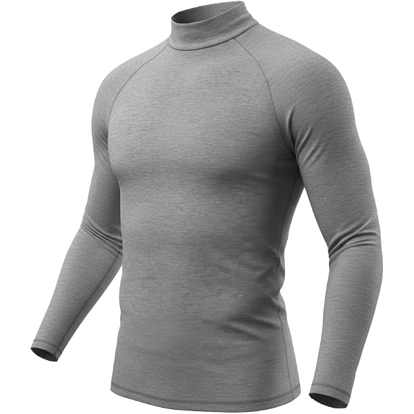 HEAD Men's Long Sleeve Training Mock Neck Top, Standard Fit