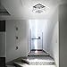 Mini Modern Crystal Chandelier Square Ceiling Lamp for Bedroom, Bathroom, Dining Room,8.3x8.3In,12W