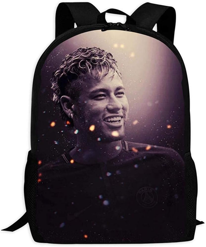 hengshiqi Backpack, Student Backpack,Football Neymar Jr Backpack Fashion School Bag for Adult