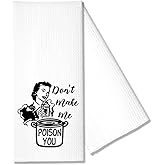 Hafhue Don't Make Me Poop You Kitchen Towel, Funny Towel Gifts, Housewarming Gifts for Hostess, New Home Gifts for Women, Birthday Gifts for Sisters Mom Aunts, Novelty Dish Towels