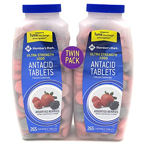 Member's Mark Ultra-Strength Antacid, Assorted Berry, 265 Ct (2-Pack)