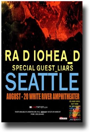 Radiohead Poster - Concert Promo 11 x 17 In Rainbows Tour