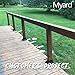 Myard PNP114040 4x4 Post Base Cover (Actual 3.5x3.5 Inches) Post Skirt Flange with Stainless Steel Screws, Post Bracket for Deck Porch Handrail Railing Support Trim Post Anchor (Qty 1, Black)
