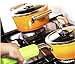 (SET OF 6) Premium Quality Silicone Pot Holders, Handle Holders for Hot Pans and Cast Iron Skillets. 5 in 1 as Hot Pad, Spoon Rest,Trivets, Jar Opener, Pot Mat. Flexible,Thick and Durable