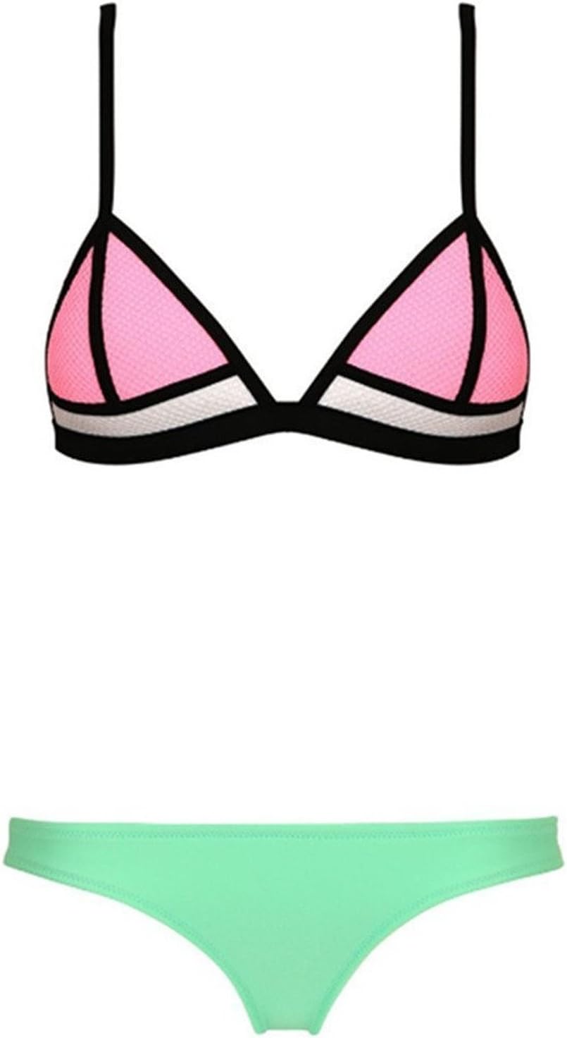 HP womens two pieces Push Up Mesh Bathing Suit Swimwear Bikini Sets