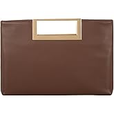 Crushed Metallic Top Handle Clutch