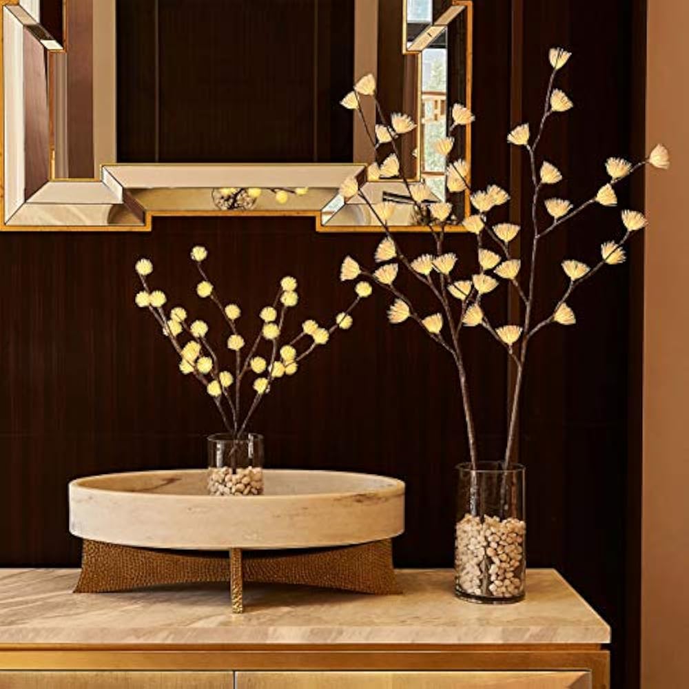 Lighted Indoor String Lights Brown Willow Twig Branch With ...