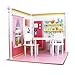 Bedroom and Kitchen Interchangeable 18 Inch Dollhouse Playscape with Bed, Table and 2 Chairs