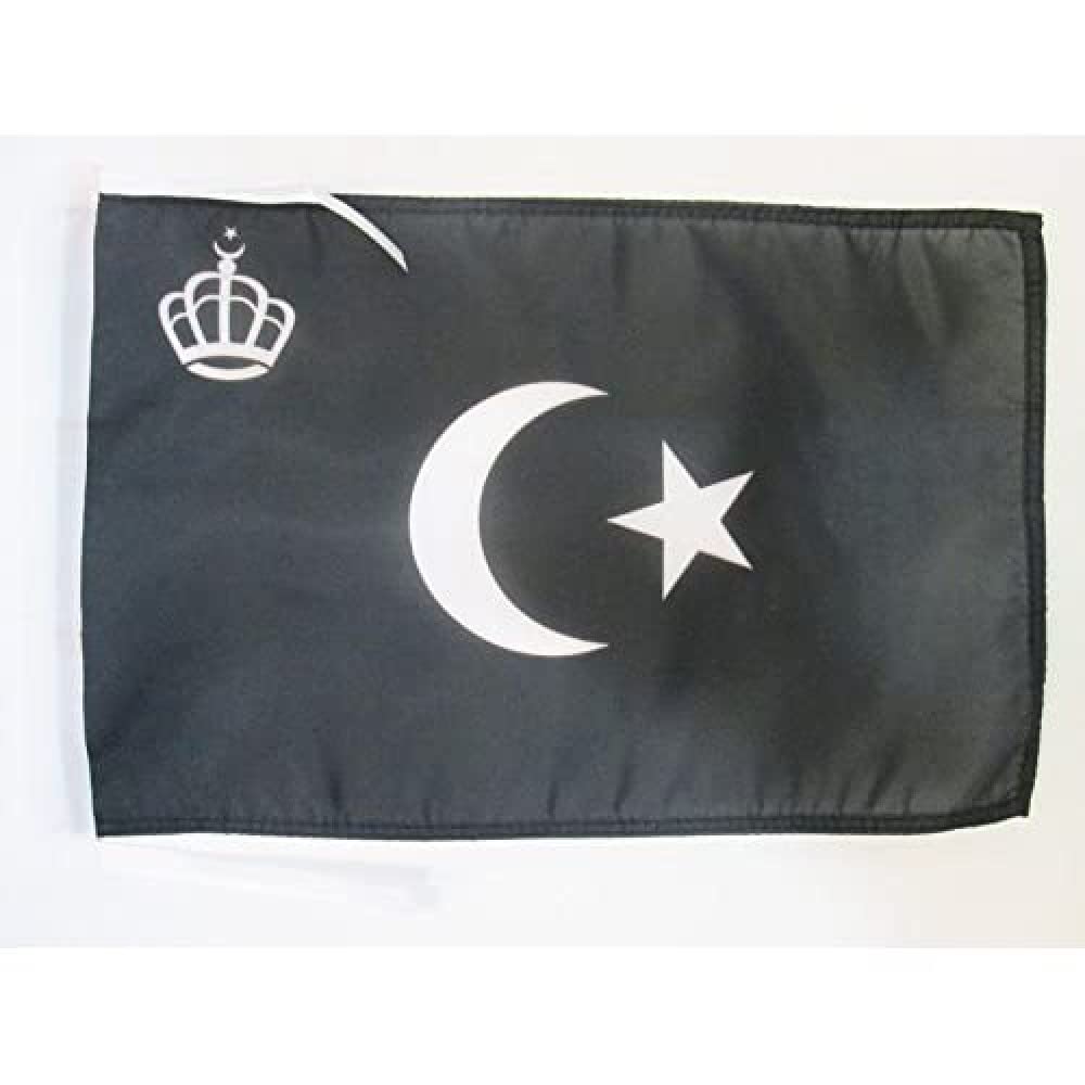 AZ FLAG - Royal Standard of Libya 1946-1969 Flag - 18'' x 12'' - 100% Polyester Libyan Kingdom Small Banner with Two Cords - Fade Resistant - Vivid Colors - 18x12 in - 45x30 Cm — image 1