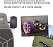 Slick Revolution 120mm Foamies Electric Skateboard Wheels | Patent Pending Foam Core Technology | 78A Translucent Urethane (Electric Purple)